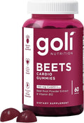 Goli Beets Cardio Gummies with CoQ10 and Vitamin B12 - Beetroot Extract - Cardiovascular Wellness - Vegan, Non-GMO, Gluten-Free